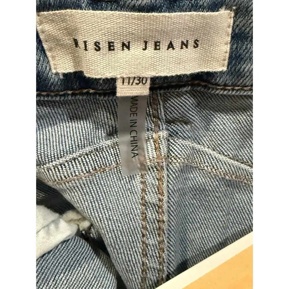 Risen Jeans - High-Rise Boyfriend Cuffed Barrel Jeans Womens Size 11/30 RDP5901 - Picture 3 of 11